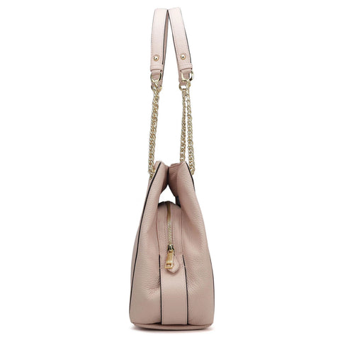 Medium Wax Leather Hobo - Baby Pink