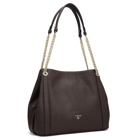 Medium Wax Leather Hobo - Chocolate