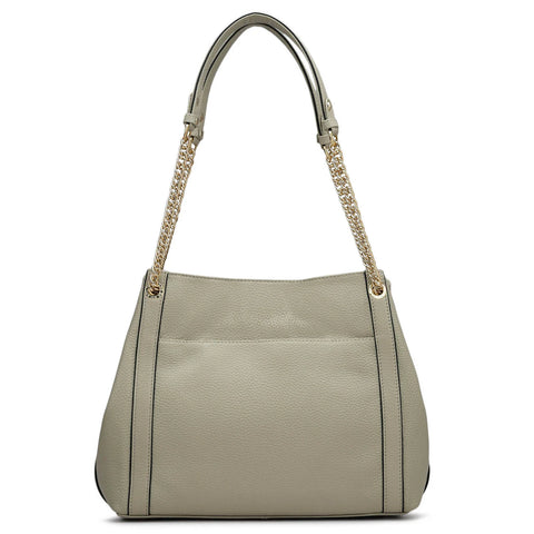 Medium Wax Leather Hobo - Khaki