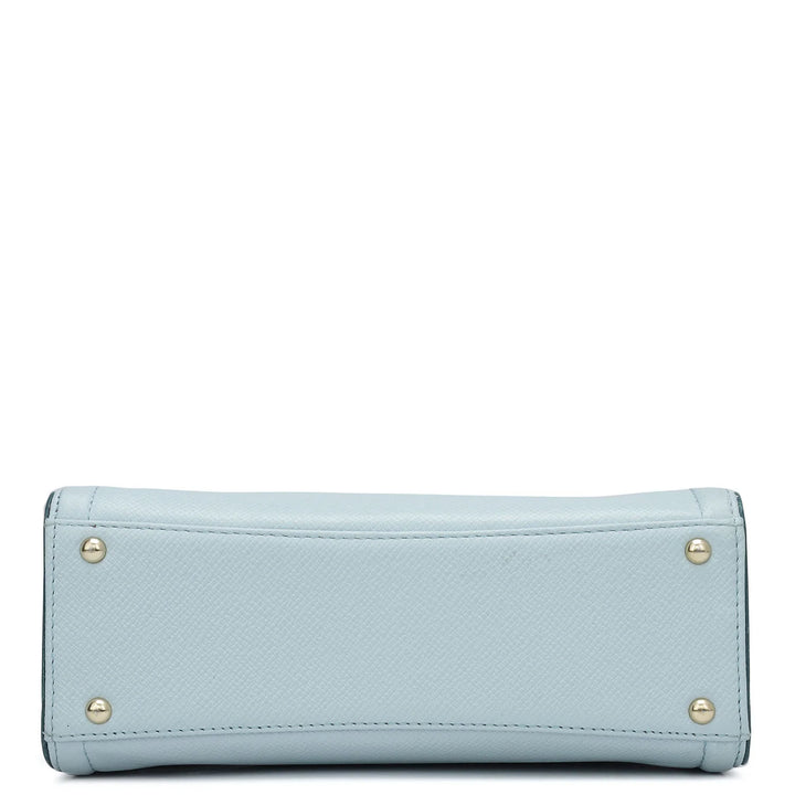 Small Franzy Leather Satchel - Cloud Blue