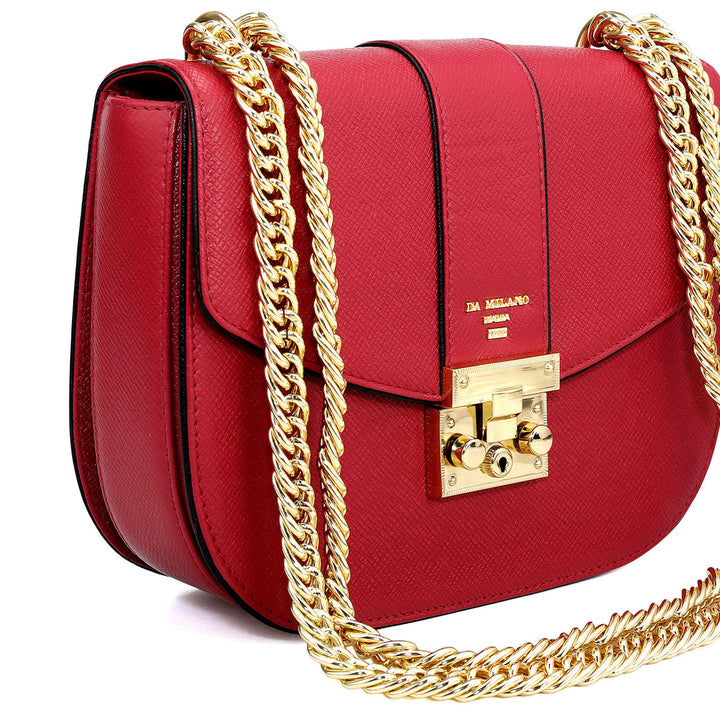 Small Franzy Leather Shoulder Bag - Plumberry