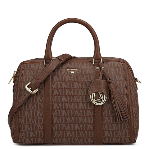 Medium Monogram Leather Satchel - Date