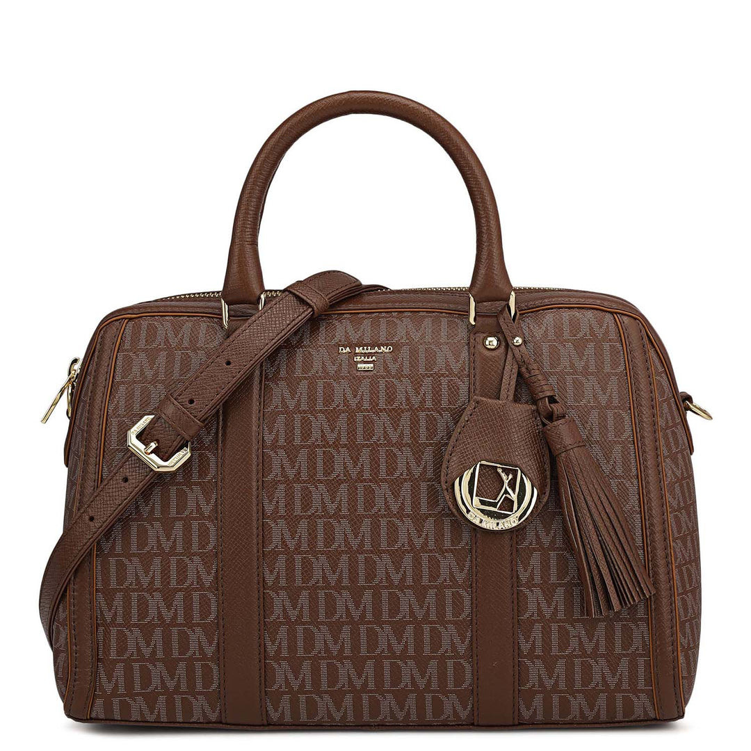 Medium Monogram Leather Satchel - Date