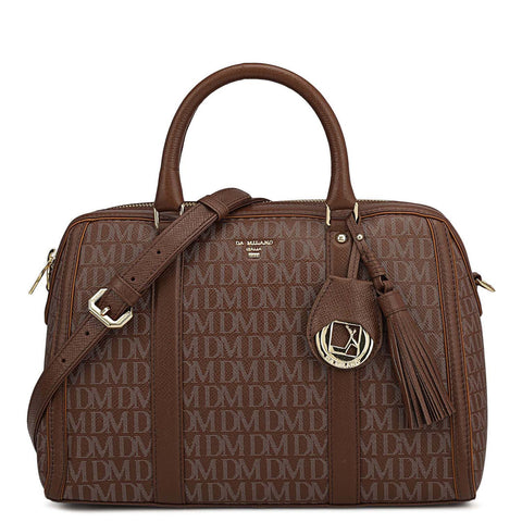 Medium Monogram Leather Satchel - Date
