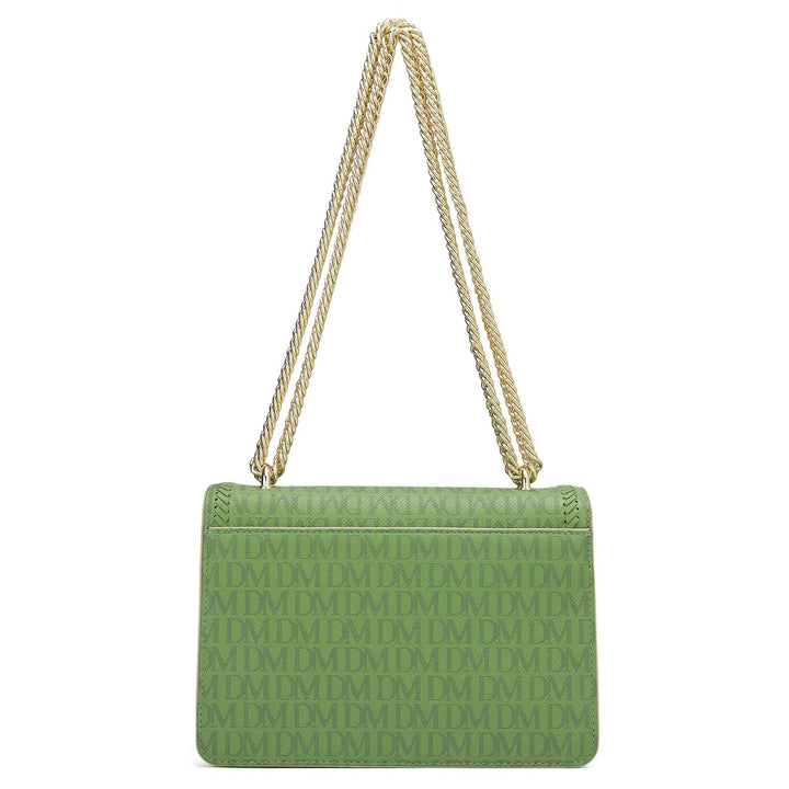Small Monogram Franzy Leather Shoulder Bag - Kiwi