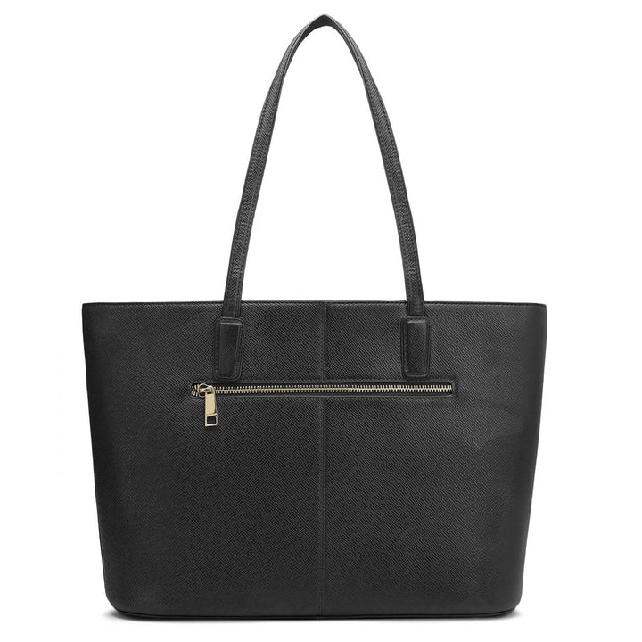 Large Franzy Leather Tote - Black