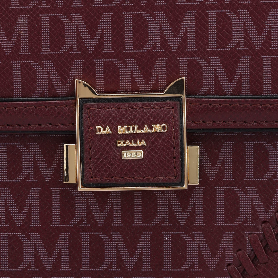 Medium Monogram Franzy Leather Satchel - Blood Stone