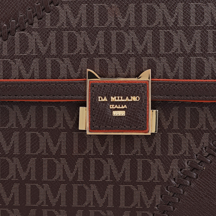 Medium Monogram Franzy Leather Satchel - Chocolate