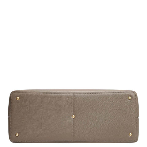 Medium Franzy Leather Tote - Smoke Grey