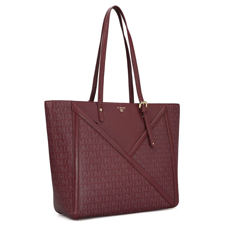 Large Monogram Franzy Leather Tote - Blood Stone