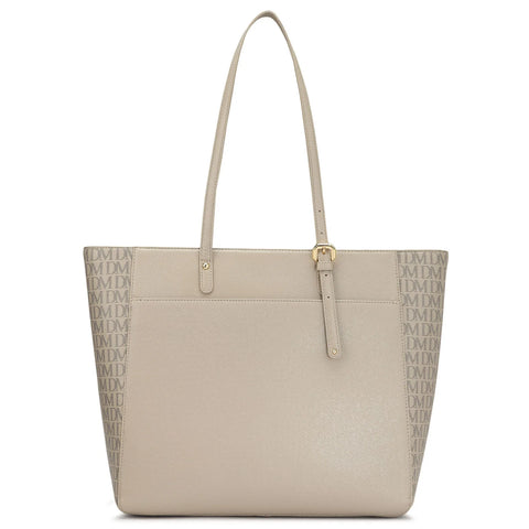 Large Monogram Franzy Leather Tote - Chalk