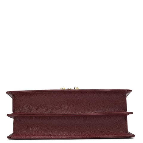 Small Monogram Leather Baguette - Blood Stone