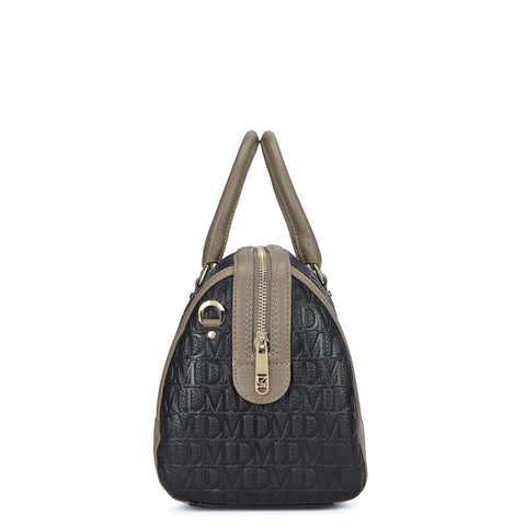 Medium Monogram Leather Bowler - Black