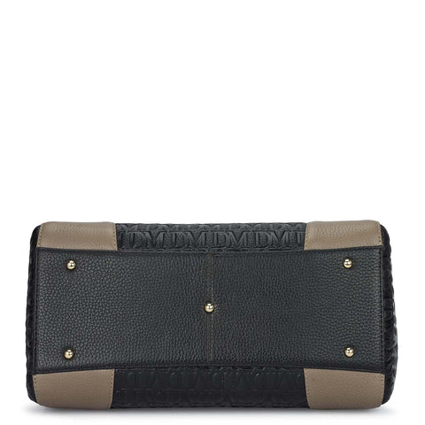 Medium Monogram Leather Bowler - Black