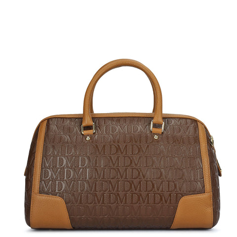 Medium Monogram Leather Bowler - Mocha
