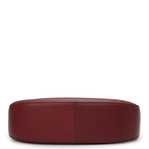 Small Franzy Leather Baguette - Cherry