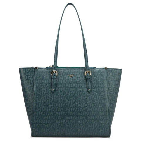 Medium Monogram Leather Tote - Octane