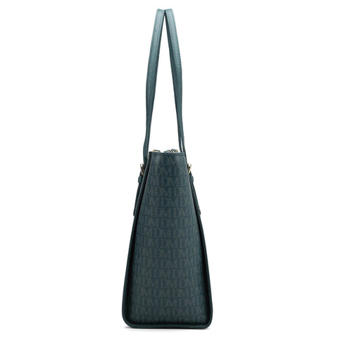 Medium Monogram Leather Tote - Octane