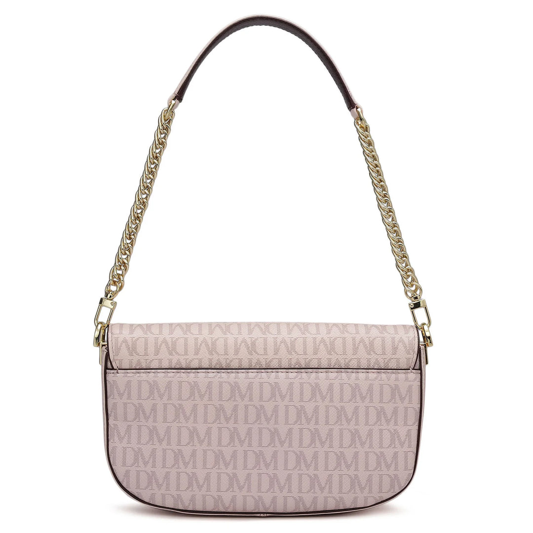 Small Monogram Franzy Leather Baguette - Blush