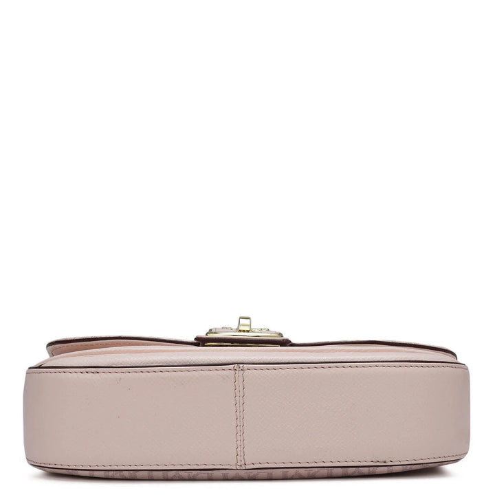 Small Monogram Franzy Leather Baguette - Blush