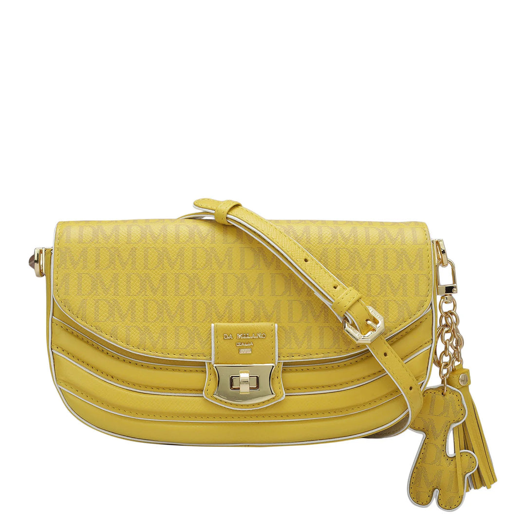 Small Monogram Franzy Leather Baguette - Minion