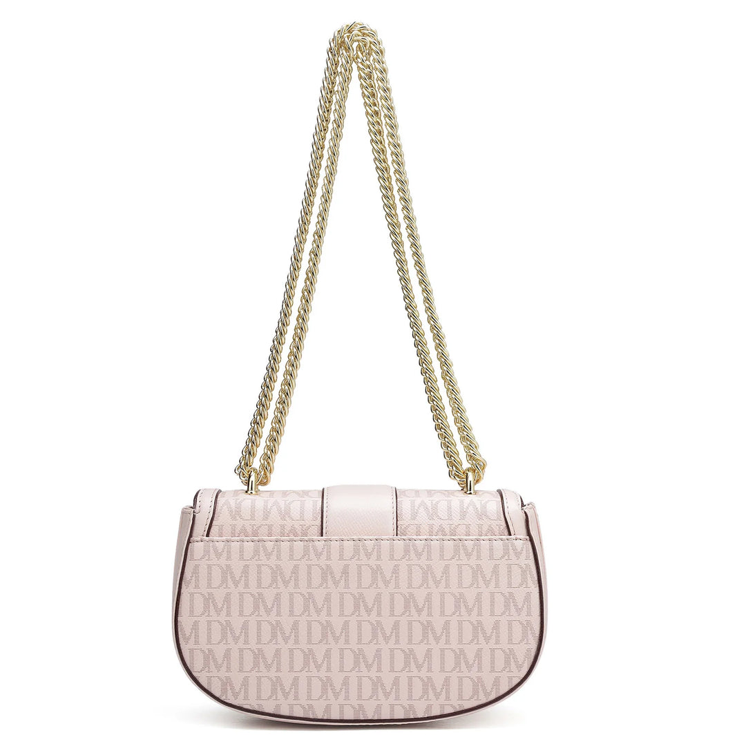 Small Monogram Franzy Leather Shoulder Bag - Blush