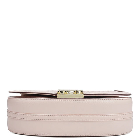 Small Monogram Franzy Leather Shoulder Bag - Blush