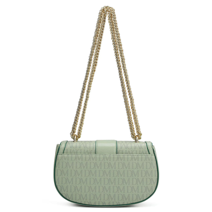 Small Monogram Franzy Leather Shoulder Bag - Mint