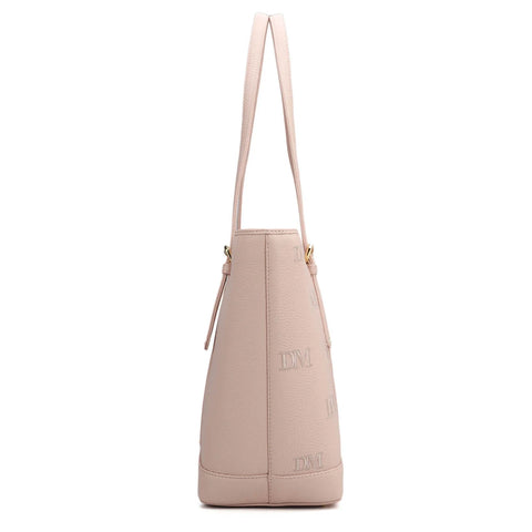 Large Wax Leather Tote - Baby Pink