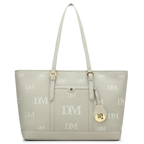 Large Wax Leather Tote - Khaki