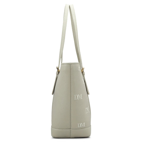 Large Wax Leather Tote - Khaki