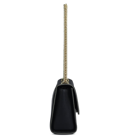 Da Milano Women's Leather Shoulder Bag - Small Franzy - Black