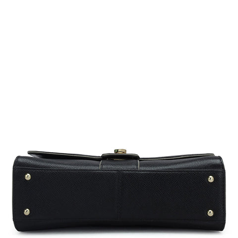 Da Milano Women's Leather Shoulder Bag - Small Franzy - Black