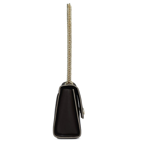 Da Milano Women's Leather Shoulder Bag - Small Franzy - Chocolate