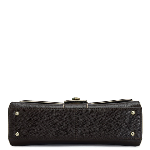 Da Milano Women's Leather Shoulder Bag - Small Franzy - Chocolate