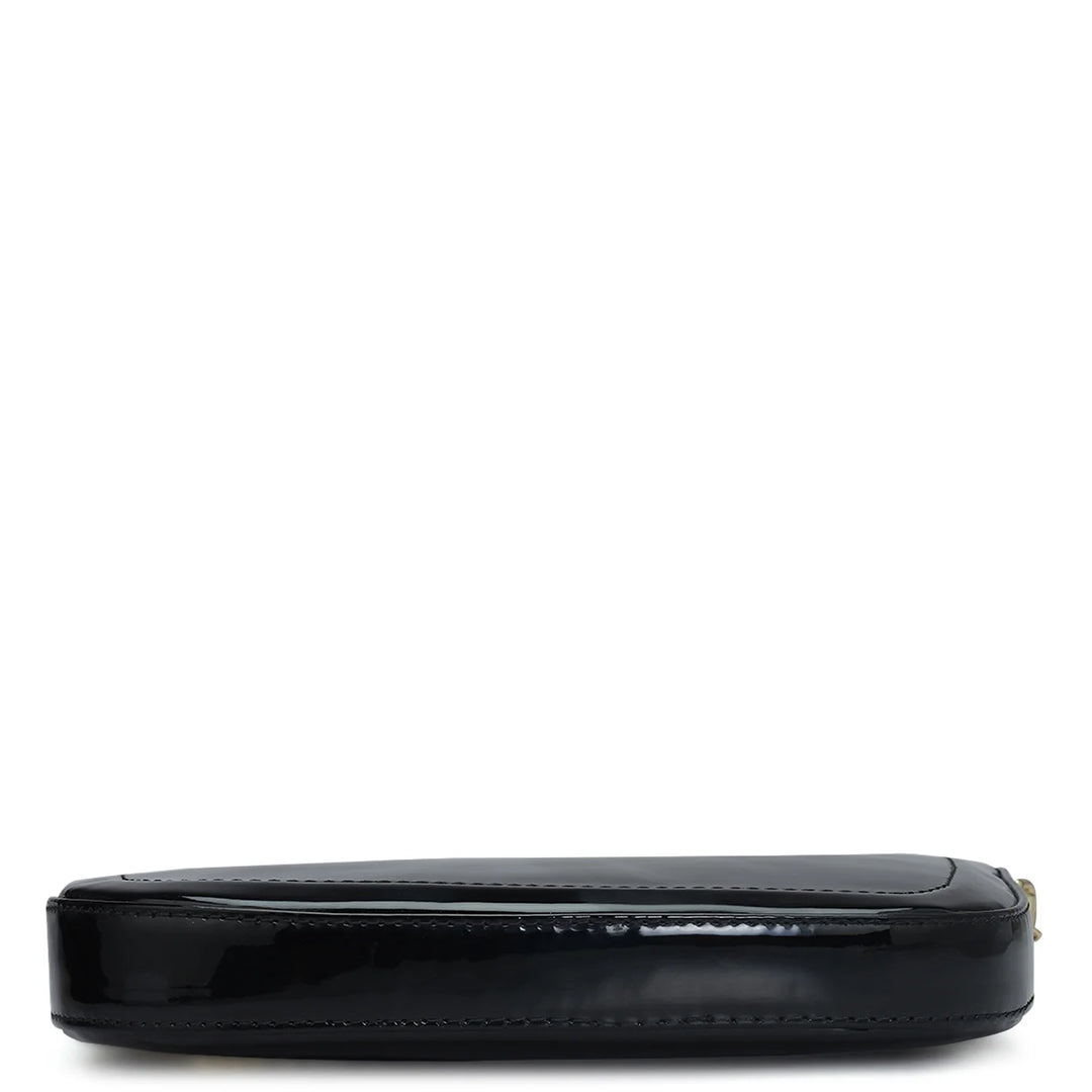 Small Patent Leather Baguette - Black