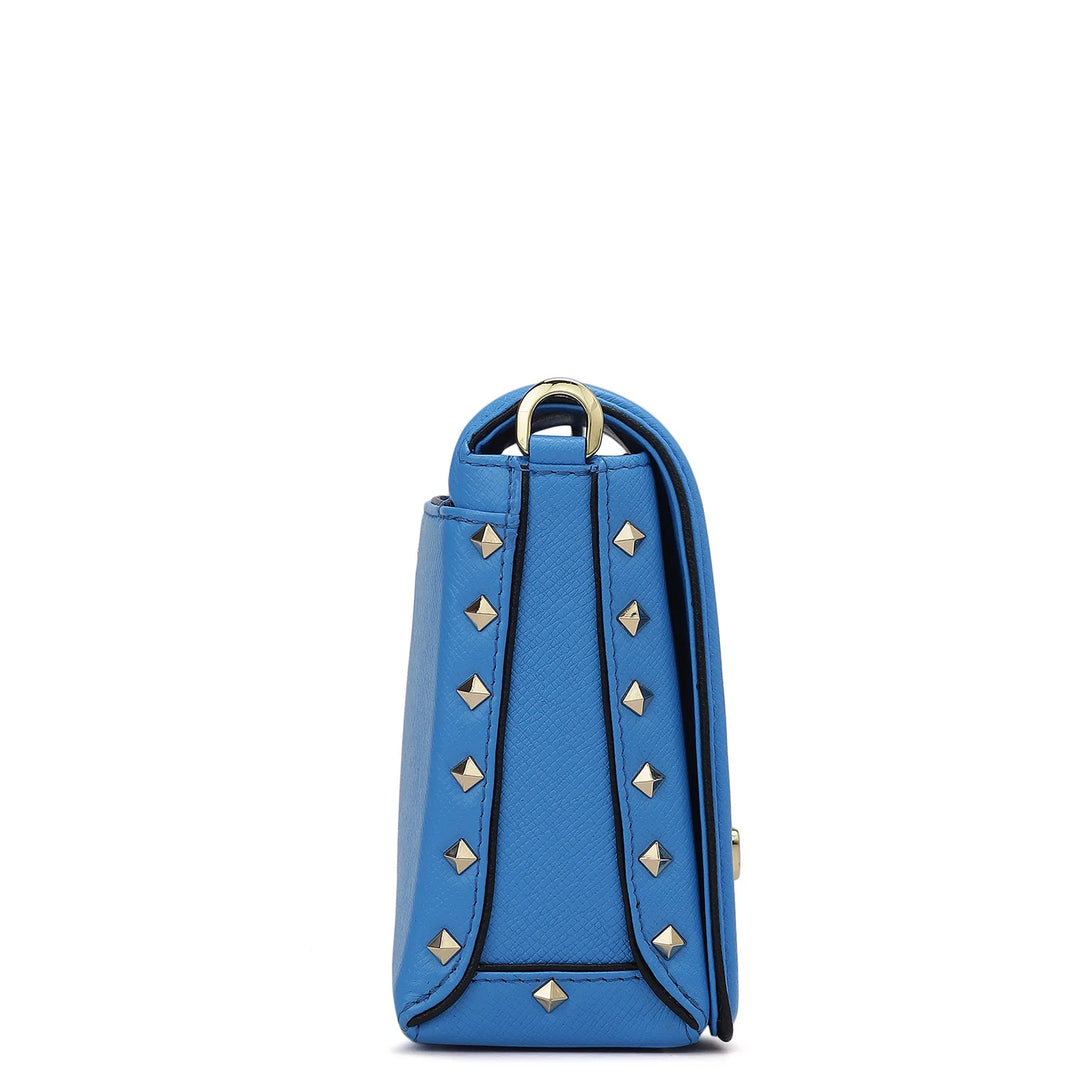 Small Franzy Leather Sling - Blue