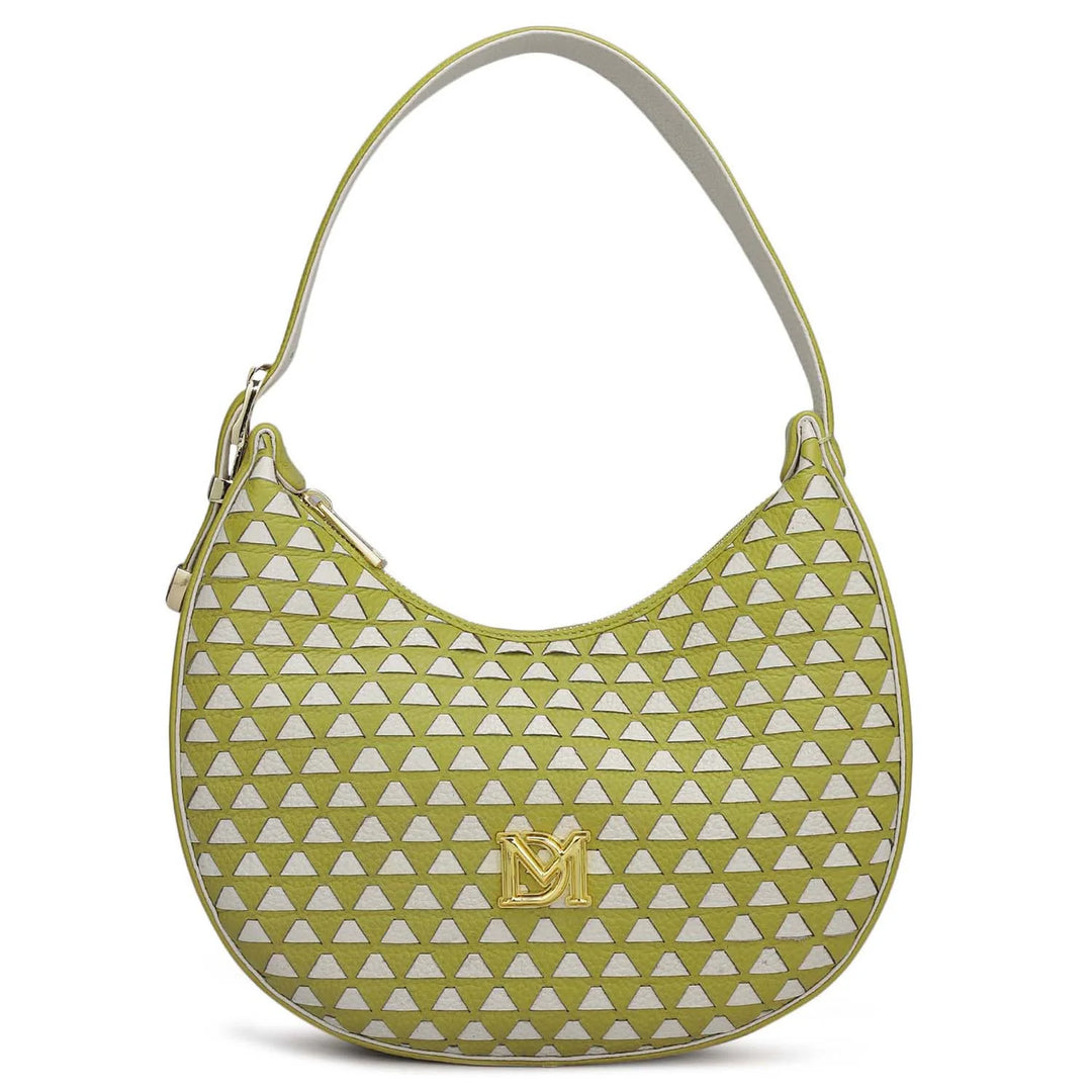 Small Mat Wax Leather Hobo - Green Tea