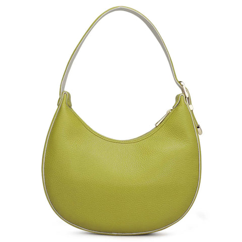 Small Mat Wax Leather Hobo - Green Tea