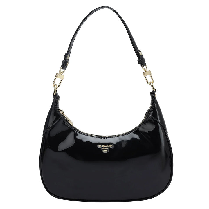 Small Patent Leather Baguette - Black