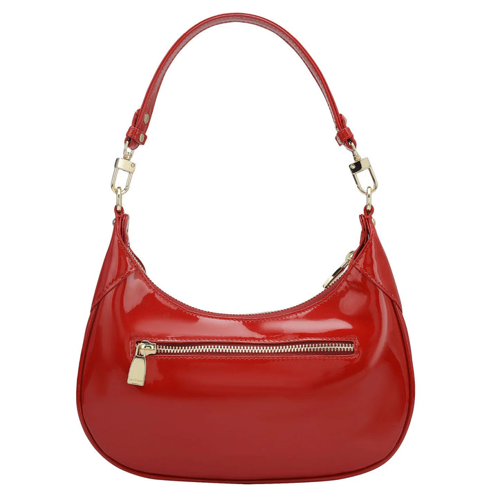 Small Patent Leather Baguette - Red