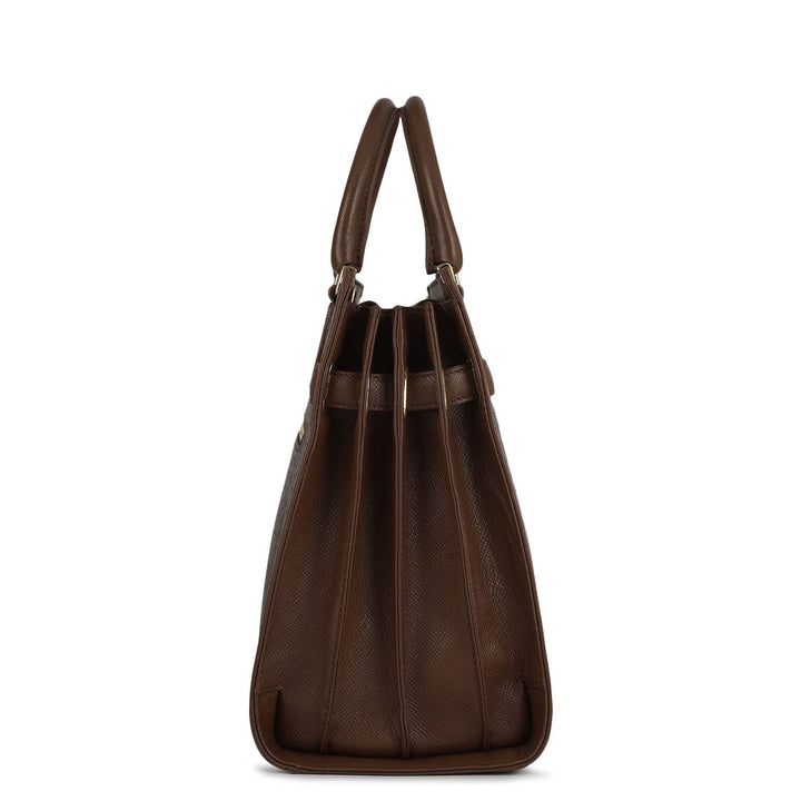 Large Croco Franzy Leather Satchel - Date