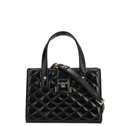 Small Patent Leather Satchel-Black