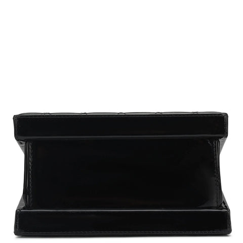 Small Patent Leather Satchel-Black
