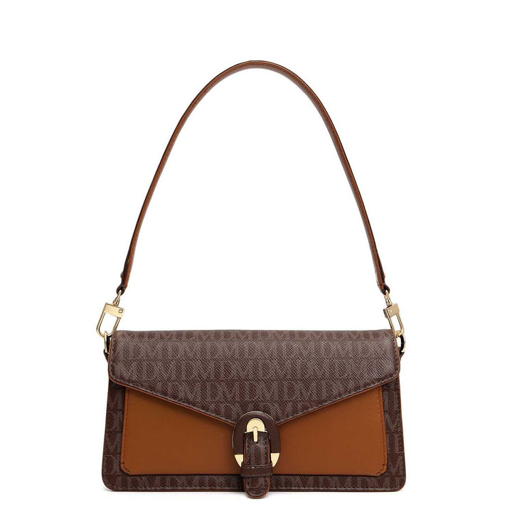 Small Monogram Leather Baguette - Walnut