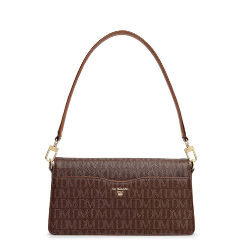 Small Monogram Leather Baguette - Walnut