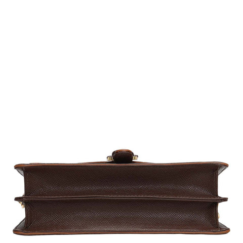 Small Monogram Leather Baguette - Walnut