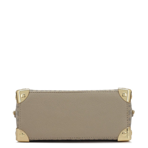 Small Monogram Leather Satchel - Chalk