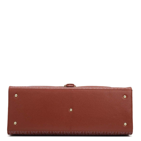 Medium Monogram Franzy Leather Satchel - Brick