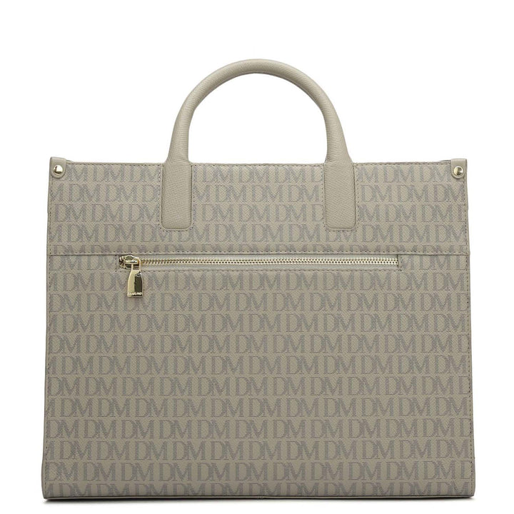 Medium Monogram Franzy Leather Satchel - Chalk